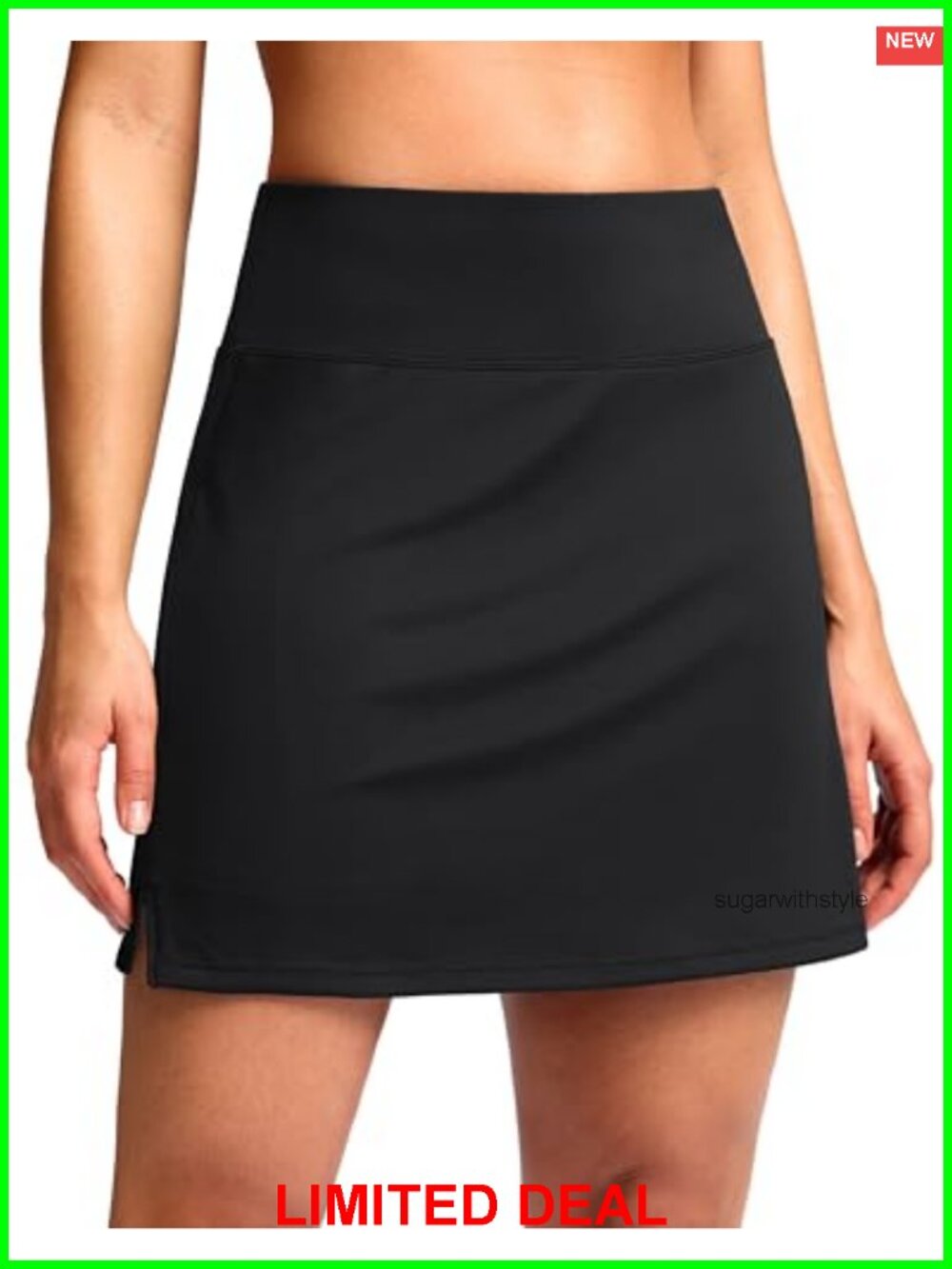 SANTINY Women's High Waist Skort with Pockets 16"/18" Athletic Tennis Golf